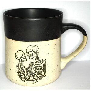Cobwebs And Caldrons Coffee Mug With Skeletons Black Tan New